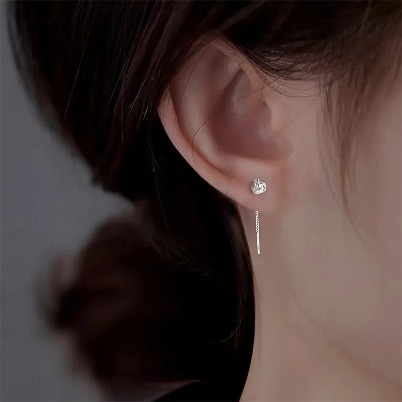 KING TAI FOOK 999 Fine Silver Drop Earrings Women's-2