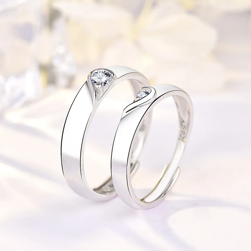 KING TAI FOOK 925 Sterling Silver, Synthetic Cubic Zirconia Rings Unisex-4