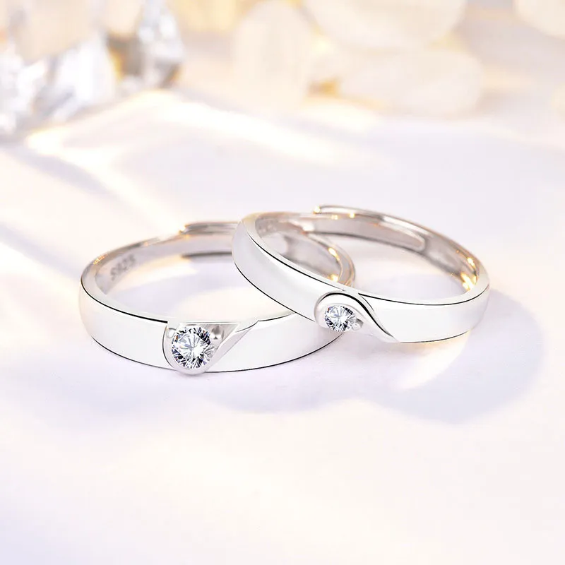 KING TAI FOOK 925 Sterling Silver, Synthetic Cubic Zirconia Rings Unisex-3