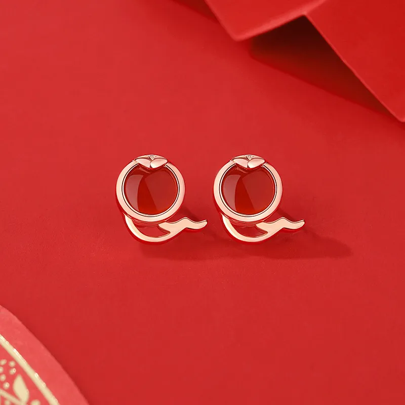 KING TAI FOOK Agate Stud Earrings Women's-13