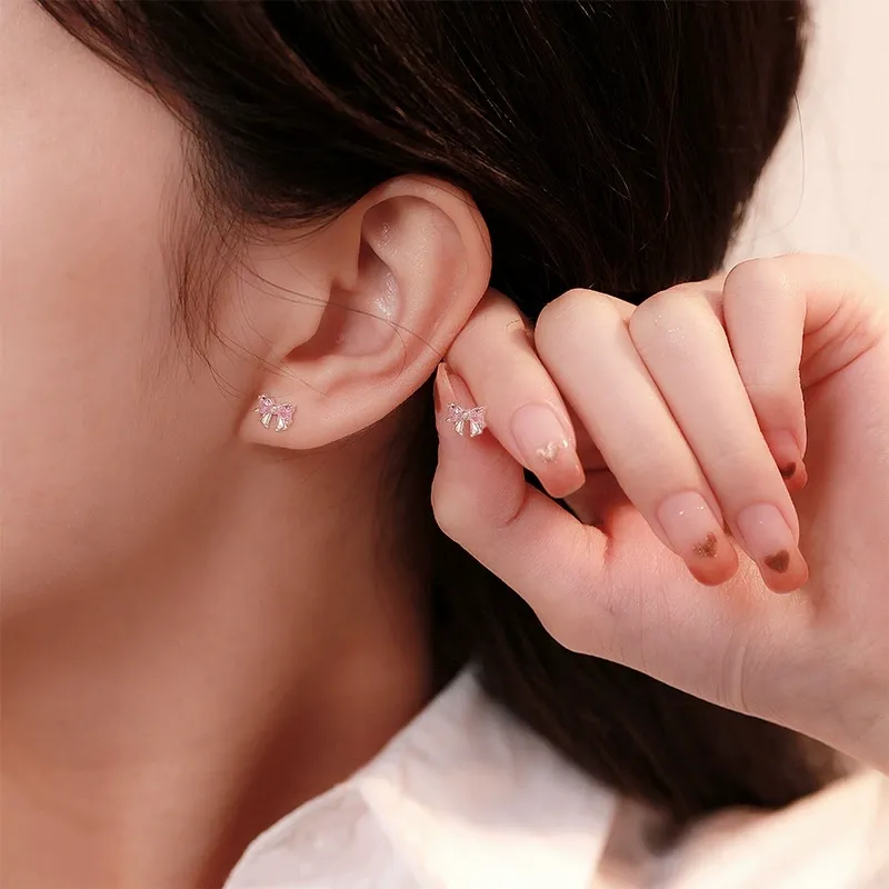 KING TAI FOOK 999 Fine Silver Stud Earrings Women's-6