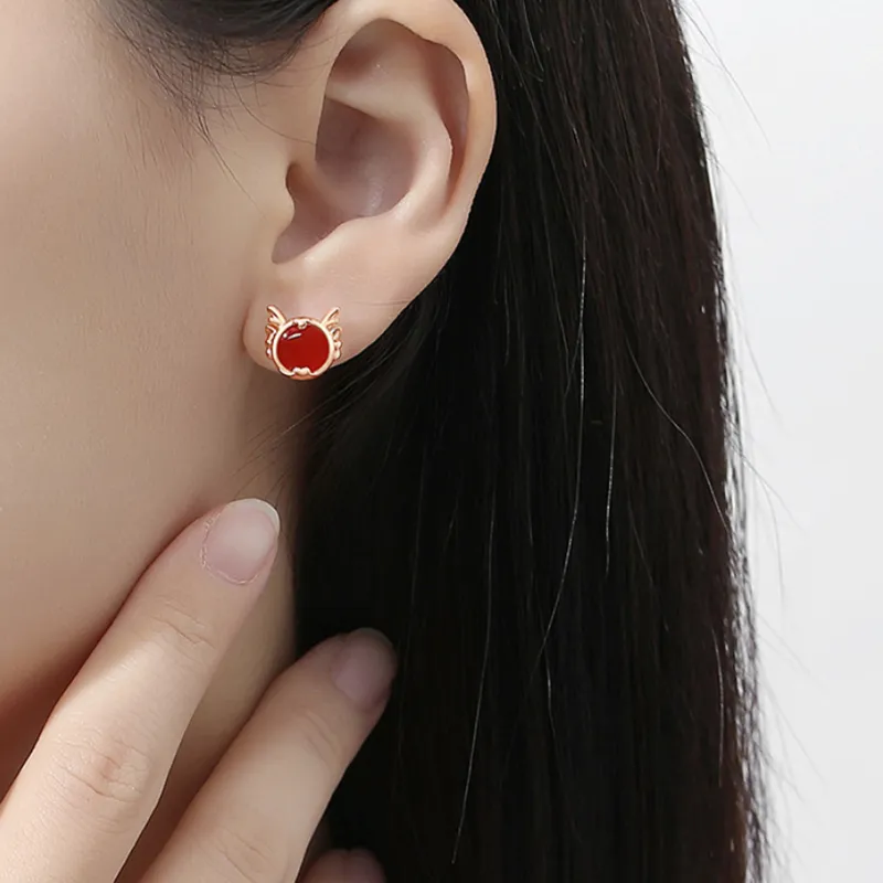 KING TAI FOOK Agate Stud Earrings Women's-2