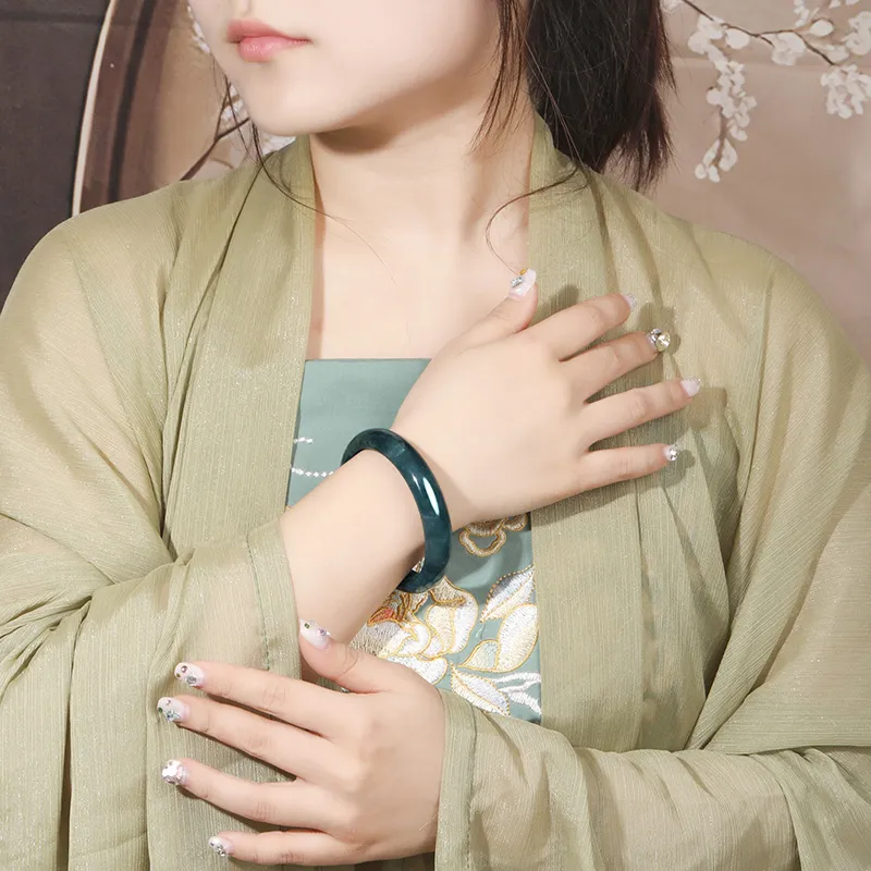 KING TAI FOOK Glutinous Jade Jadeite Bangles Women's-4