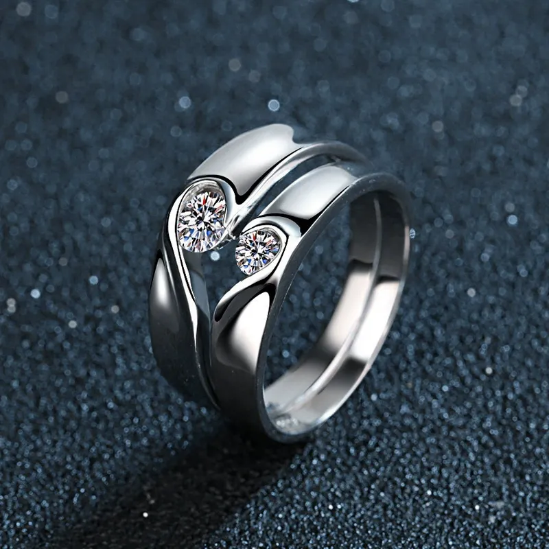 KING TAI FOOK 925 Sterling Silver, Synthetic Cubic Zirconia Rings Unisex-1