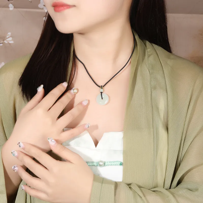 KING TAI FOOK Glutinous Jade Jadeite Necklaces Unisex-1