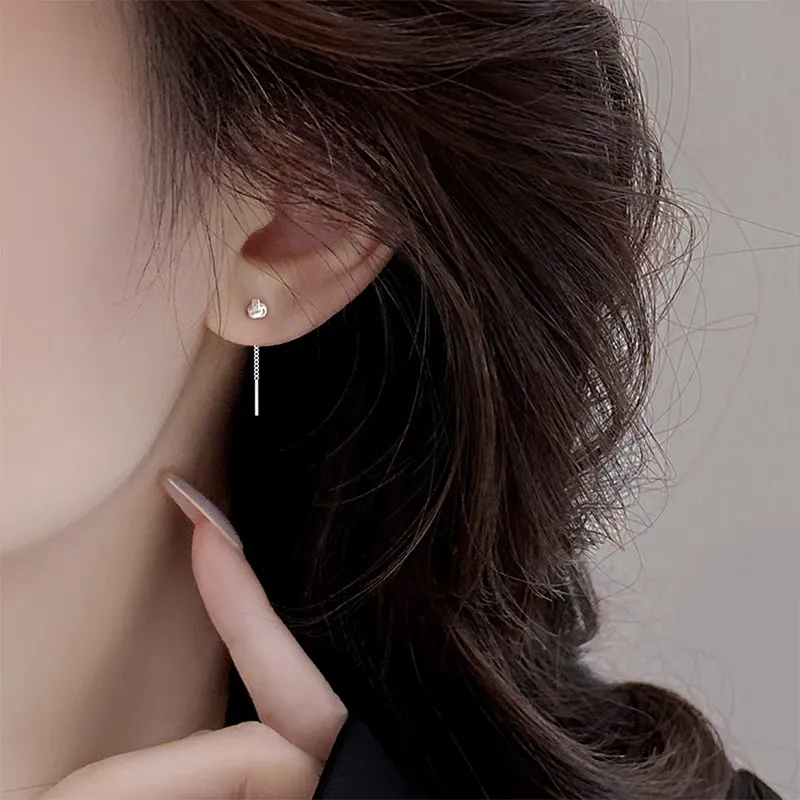 KING TAI FOOK 999 Fine Silver Drop Earrings Women's-1