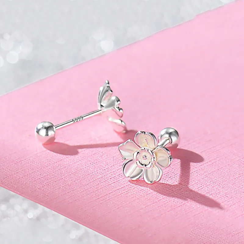 KING TAI FOOK S999 Fine Silver Stud Earrings Women's-3