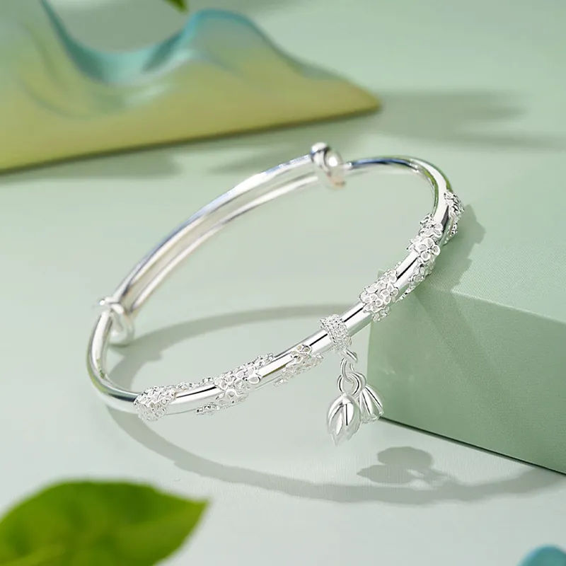 KING TAI FOOK 999 Fine Silver Bangles Women's-2
