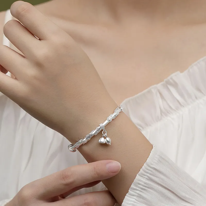 KING TAI FOOK 999 Fine Silver Bangles Women's-1