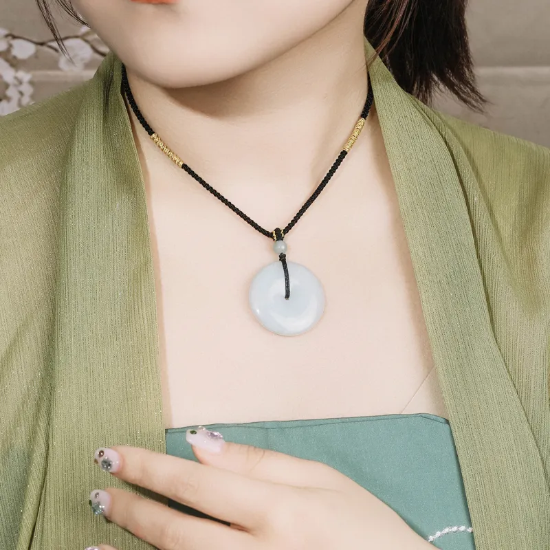 KING TAI FOOK Glutinous Jade Jadeite Necklaces Unisex-6