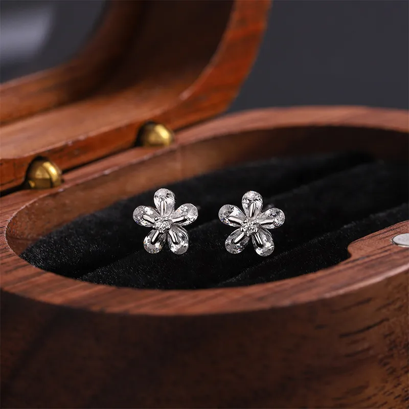 KING TAI FOOK 999 Fine Silver Stud Earrings Women's-3