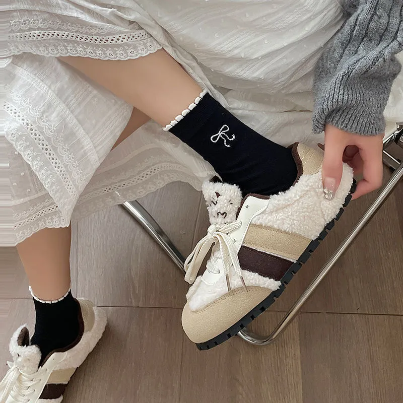 LUNNIFEIYA Mid Calf Socks Women's Combo Set-17