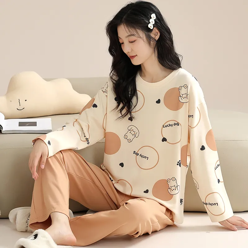 Inside The Orange Pajama Set Women's Apricot-3