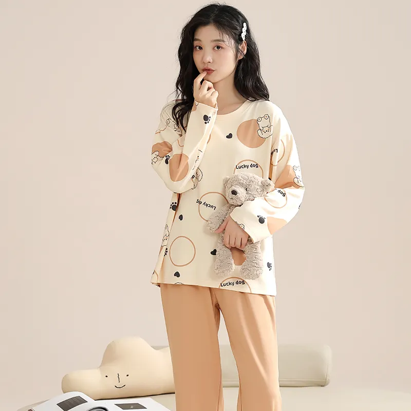 Inside The Orange Pajama Set Women's Apricot-6