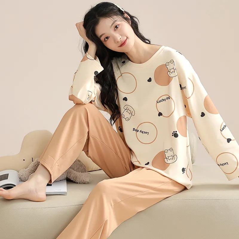 Inside The Orange Pajama Set Women's Apricot-1