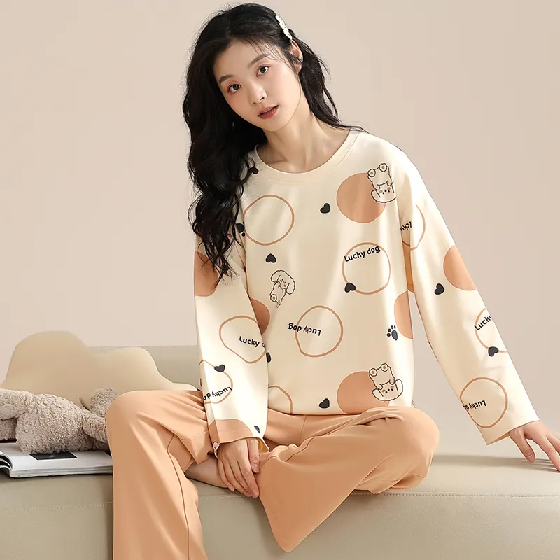 Inside The Orange Pajama Set Women's Apricot-2