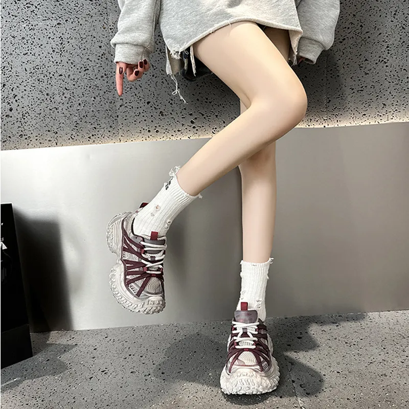 VAEL Chunky Sneakers Women's Red-7