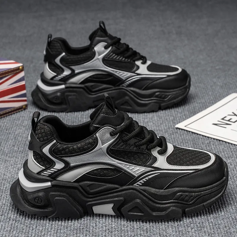 VAEL Cushioning, Slip Resistant, Abrasion Resistant, Breathable Coverage Low Top Chunky Sneakers Men's-8