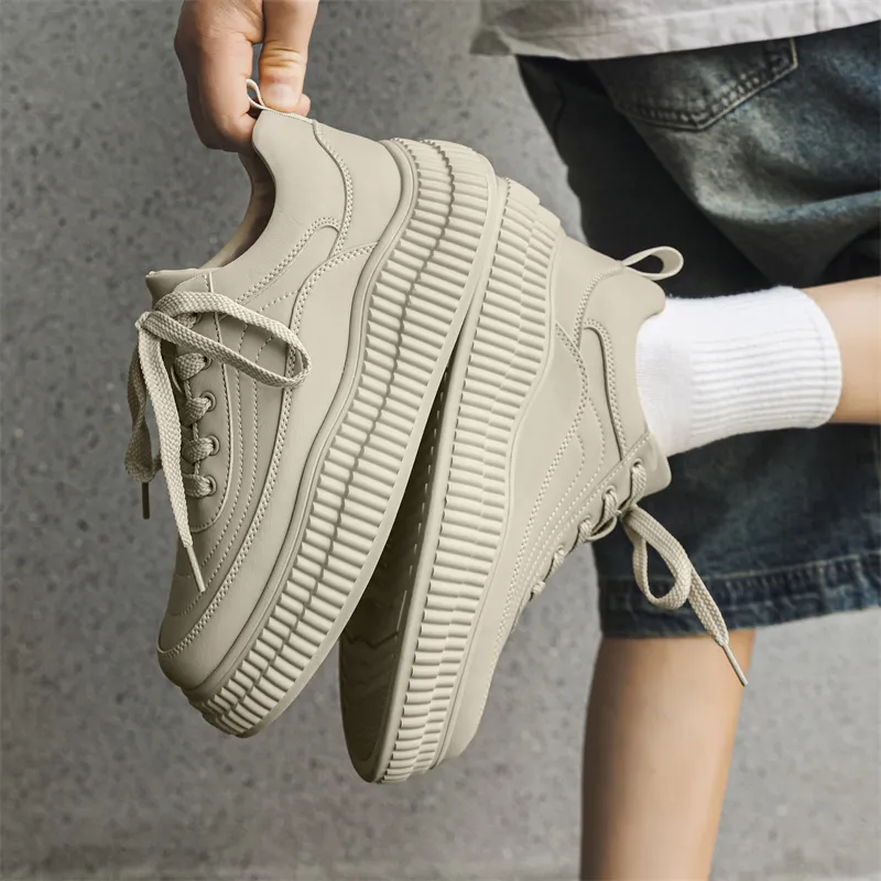 VAEL Coverage Slip Resistant Cushioning Abrasion Resistant Breathable Height Increasing Low Top Skateboard Shoes Men's-9