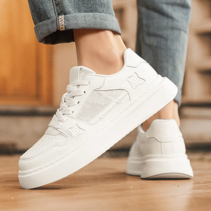 VAEL Coverage Slip Resistant Cushioning Abrasion Resistant Breathable Height Increasing Low Top Skateboard Shoes Men's-3