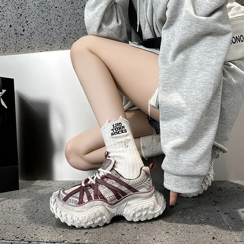 VAEL Chunky Sneakers Women's Red-6