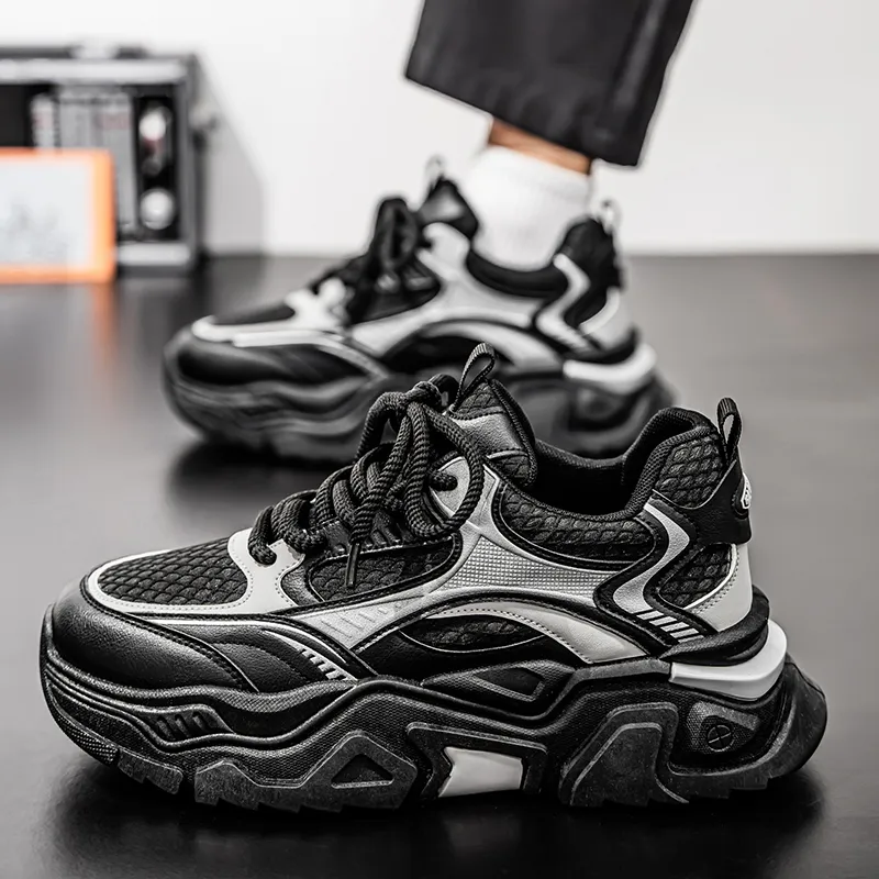 VAEL Cushioning, Slip Resistant, Abrasion Resistant, Breathable Coverage Low Top Chunky Sneakers Men's-11
