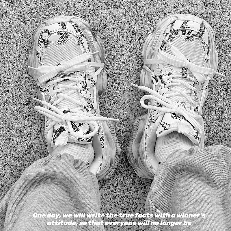VAEL Cushioning Anti Slip Wear Resistant Breathable Lightweight Height Increasing Low Top Chunky Sneakers Unisex-9