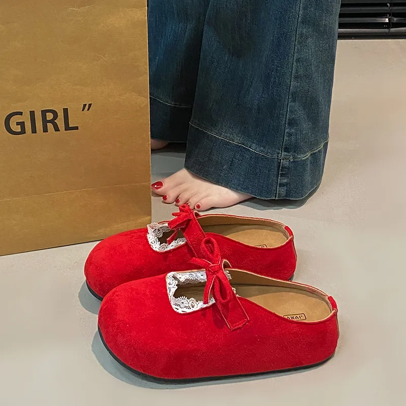 VAEL Rubber Sole Stitching Odor Resistant Abrasion Resistant Slip Resistant Antibacterial Closed Toe Slippers Women's-7