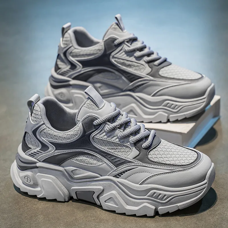 VAEL Cushioning, Slip Resistant, Abrasion Resistant, Breathable Coverage Low Top Chunky Sneakers Men's-2