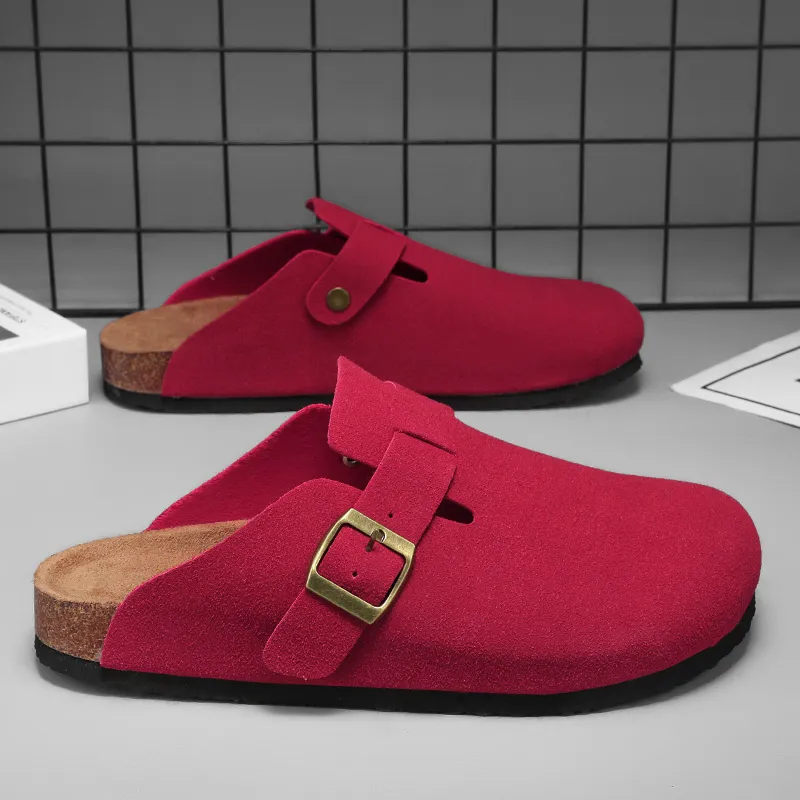 VAEL Rubber Sole Odor Resistant Abrasion Resistant Slip Resistant Antibacterial Closed Toe Slippers Unisex-22