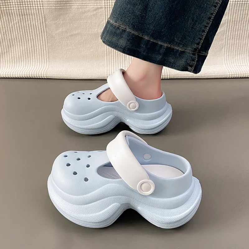 VAEL Cloud Plain Shoes Clogs Women's-16
