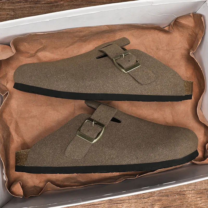 VAEL Rubber Sole Odor Resistant Abrasion Resistant Slip Resistant Antibacterial Closed Toe Slippers Unisex-1