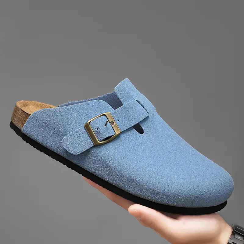 VAEL Rubber Sole Odor Resistant Abrasion Resistant Slip Resistant Antibacterial Closed Toe Slippers Unisex-29