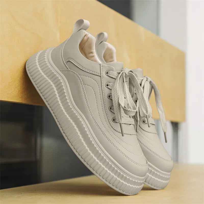 VAEL Coverage Slip Resistant Cushioning Abrasion Resistant Breathable Height Increasing Low Top Skateboard Shoes Men's-7