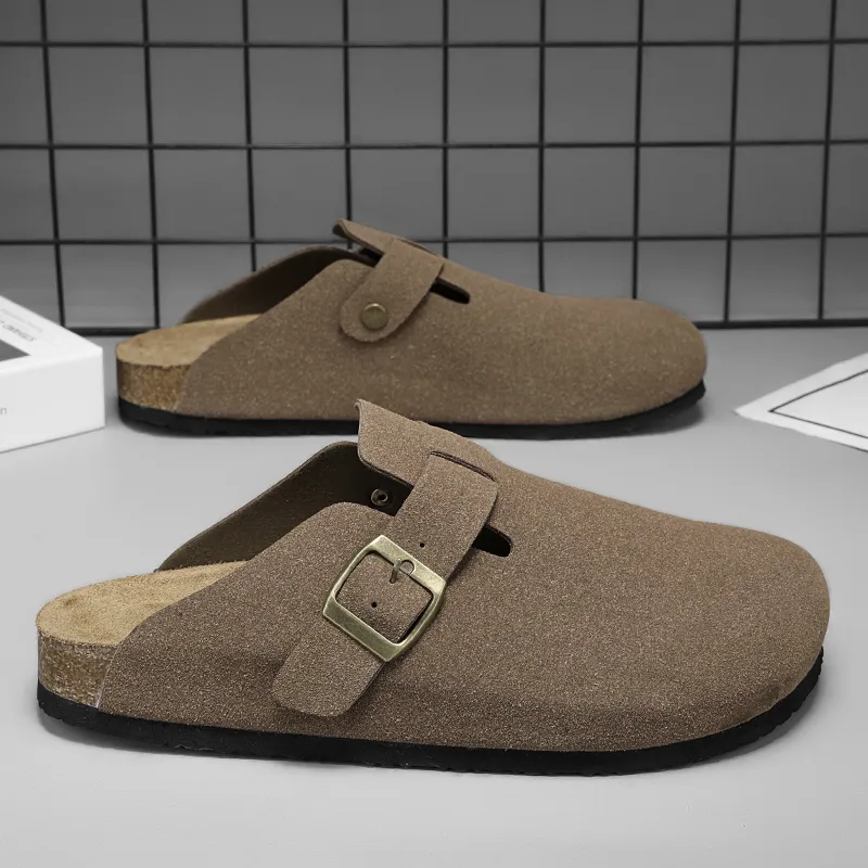 VAEL Rubber Sole Odor Resistant Abrasion Resistant Slip Resistant Antibacterial Closed Toe Slippers Unisex-3