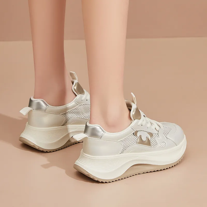 VAEL Cushioning, Slip Resistant, Abrasion Resistant, Breathable Coverage Low Top Chunky Sneakers Women's-9