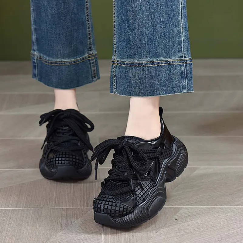 VAEL Cushioned Slip Resistant Abrasion Resistant Low Top Chunky Sneakers Women's-3