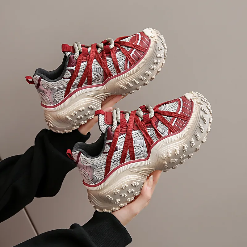 VAEL Chunky Sneakers Women's Red-9