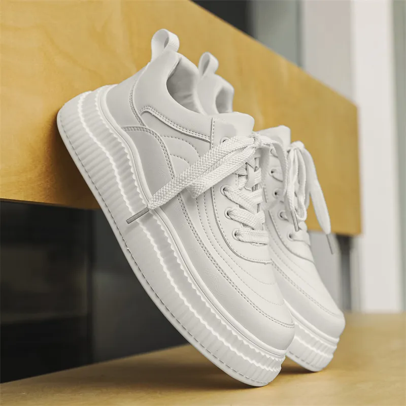 VAEL Coverage Slip Resistant Cushioning Abrasion Resistant Breathable Height Increasing Low Top Skateboard Shoes Men's-2