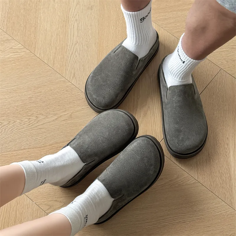 VAEL Rubber Sole Quiet Odor Resistant Abrasion Resistant Slip Resistant Massage Closed Toe Slippers Unisex-6