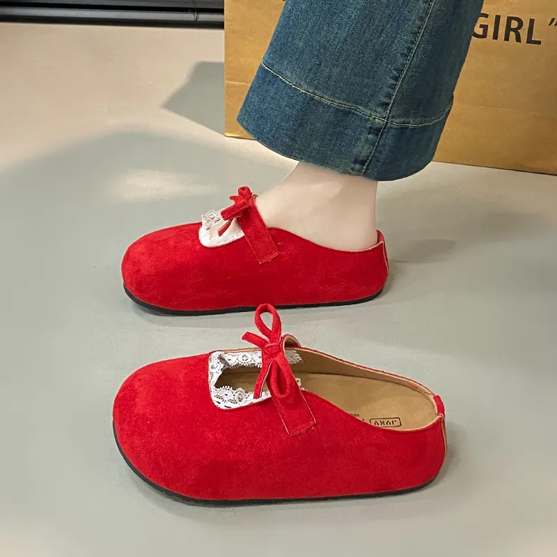 VAEL Rubber Sole Stitching Odor Resistant Abrasion Resistant Slip Resistant Antibacterial Closed Toe Slippers Women's-8