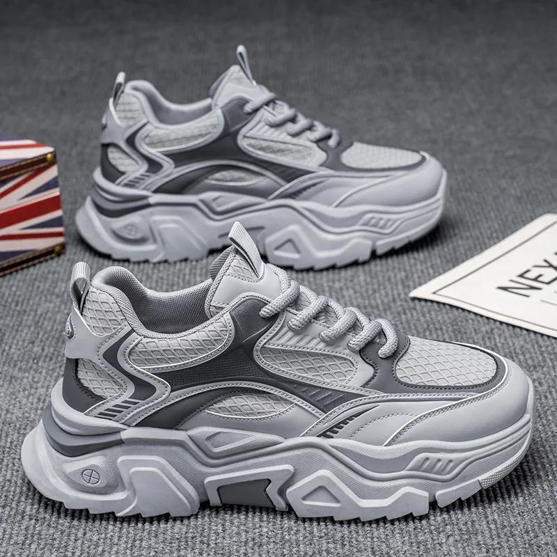 VAEL Cushioning, Slip Resistant, Abrasion Resistant, Breathable Coverage Low Top Chunky Sneakers Men's-1