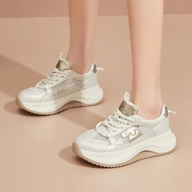 VAEL Cushioning, Slip Resistant, Abrasion Resistant, Breathable Coverage Low Top Chunky Sneakers Women's-8
