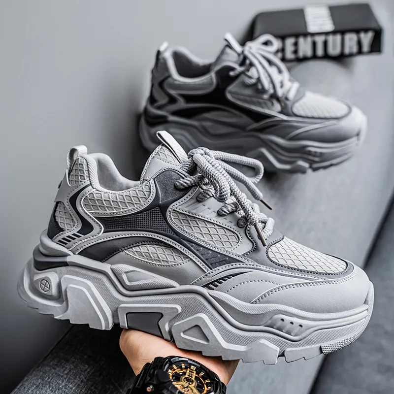 VAEL Cushioning, Slip Resistant, Abrasion Resistant, Breathable Coverage Low Top Chunky Sneakers Men's-3