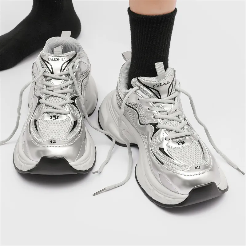 VAEL Cushioned Wear Resistant Coverage Low Top Chunky Sneakers Unisex-2