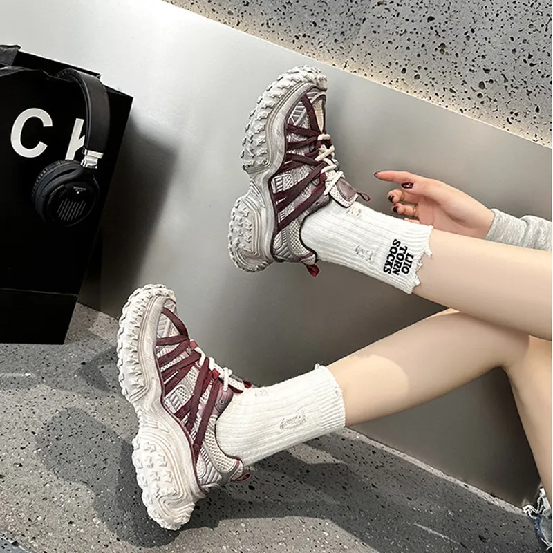 VAEL Chunky Sneakers Women's Red-8