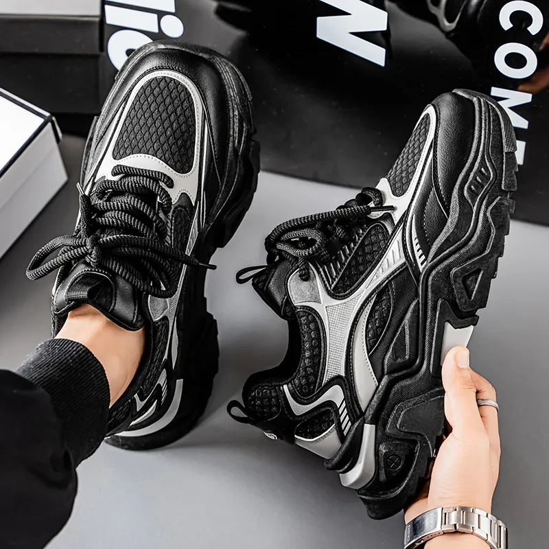 VAEL Cushioning, Slip Resistant, Abrasion Resistant, Breathable Coverage Low Top Chunky Sneakers Men's-10