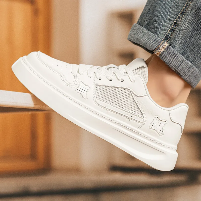 VAEL Coverage Slip Resistant Cushioning Abrasion Resistant Breathable Height Increasing Low Top Skateboard Shoes Men's-4