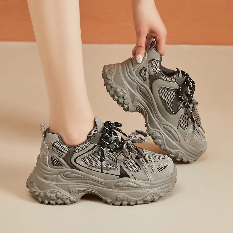 VAEL Cushioned Wear Resistant Coverage Low Top Chunky Sneakers Women's-1