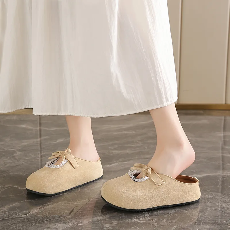 VAEL Rubber Sole Stitching Odor Resistant Abrasion Resistant Slip Resistant Antibacterial Closed Toe Slippers Women's-5
